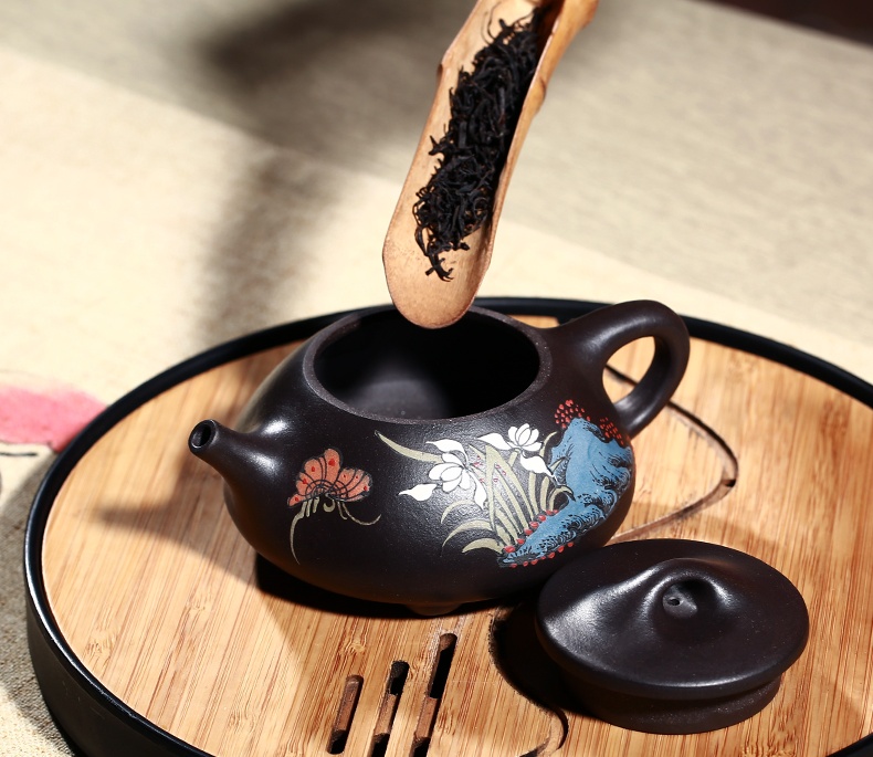 石瓢手工紫砂壺，精致典雅紫砂壺